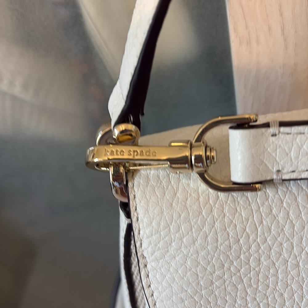 Mint Kate spade Leila Striped Rare Leather & Canvas Shoulder & Or crossbody bag - Picture 12 of 12